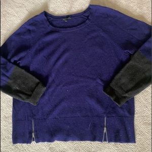 EILEEN FISHER | Blue Sweater w Zipper Detail